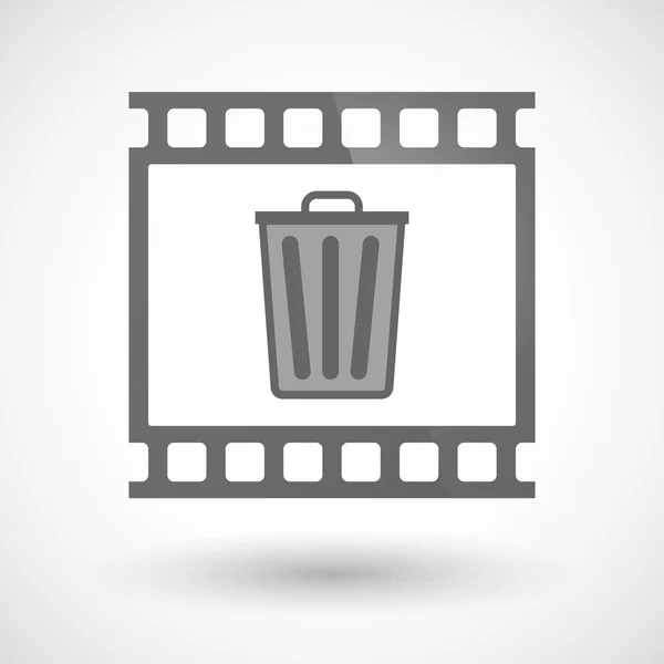 Иконка фотопленки с мусорным баком — стоковый вектор