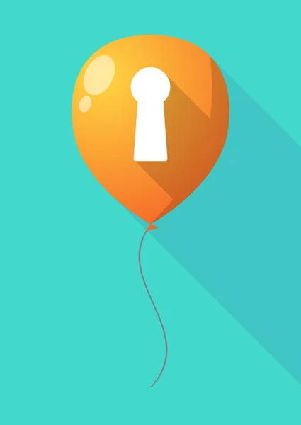 Langer Schattenballon mit Schlüsselloch — Stockvektor