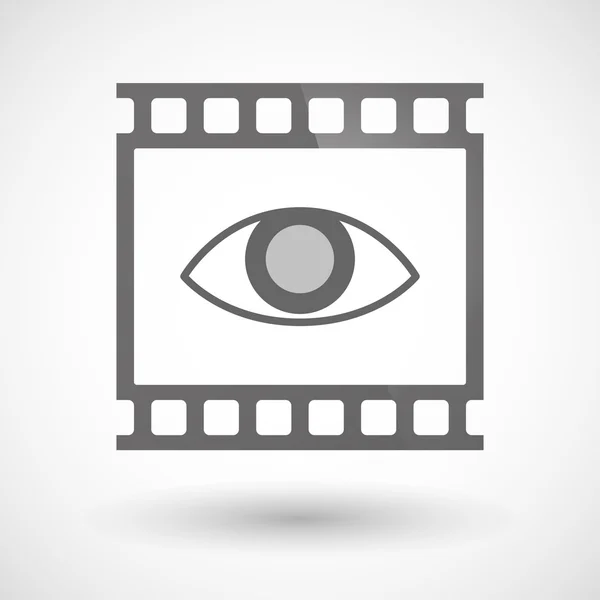 Fotografische film pictogram met het oog — Stockvector