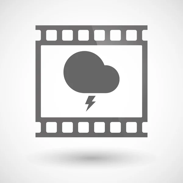 Icono de película fotográfica con una nube tormentosa — Vector de stock