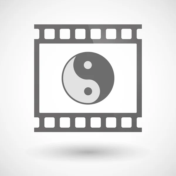 Photographic film icon with a ying yang — Stock Vector