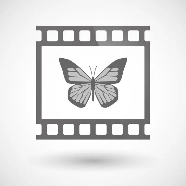 Photographic film icon with a butterfly — Stock Vector