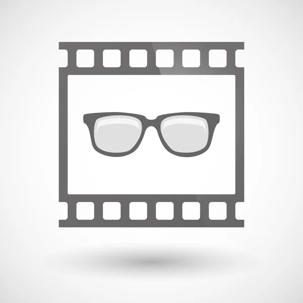 Photographic film icon with a glasses — Stock Vector