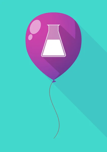 长阴影气球与化学试管 — 图库矢量图片