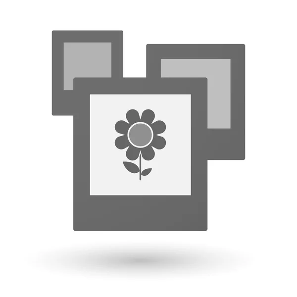 Groupe isolé de photos avec une fleur — Image vectorielle