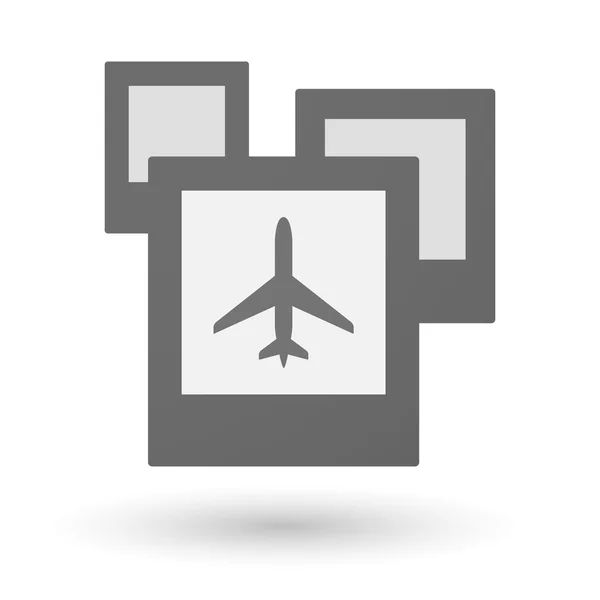 İzole grup bir uçakla fotoğrafı — Stok Vektör