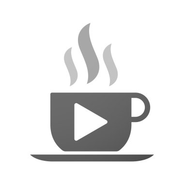 Bir oyun işareti simgesiyle kahve fincan