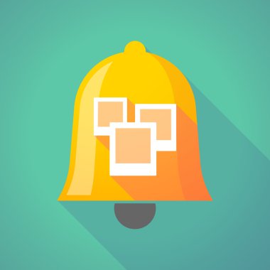 Bir kaç fotoğraf ile zil simgesini