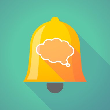 Bir çizgi roman bulut balon ile zil simgesini