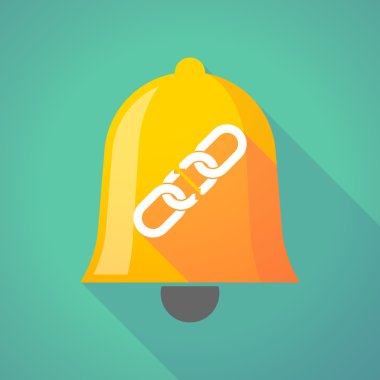 Kırık bir zincir ile zil simgesini