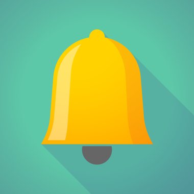 Uzun gölge zil simgesini