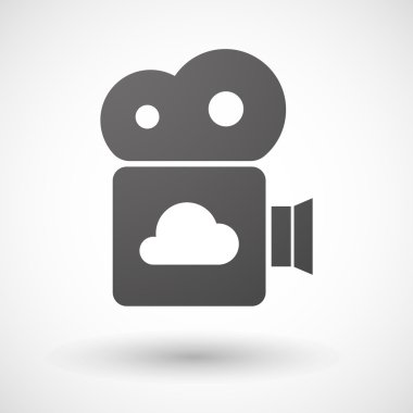Sinema kamera simgesi bir bulut ile
