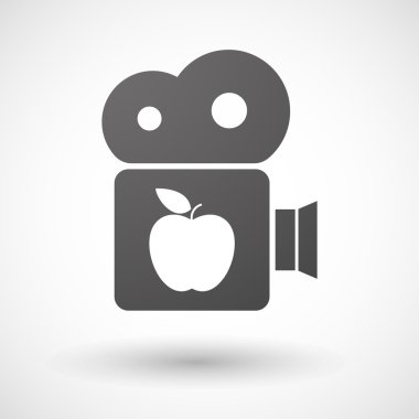 Sinema kamera simgesi bir elma