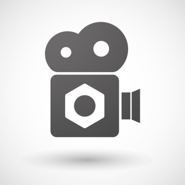 Sinema kamera simgesi bir somun