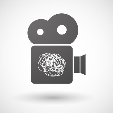 Sinema kamera simgesi bir doodle ile