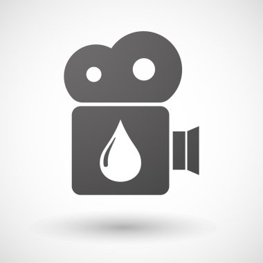 Sinema kamera simgesi bir yakıt damla