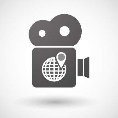 Sinema kamera simgesi dünya Küre