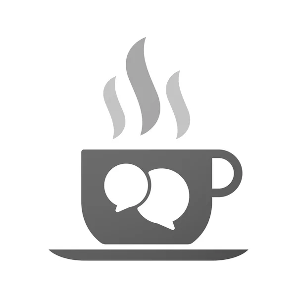 Чашка кофе икона с комическим воздушным шаром — стоковый вектор