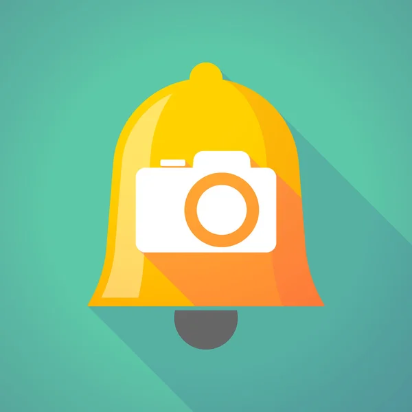 Bell icon with a photo camera — Stock Vector