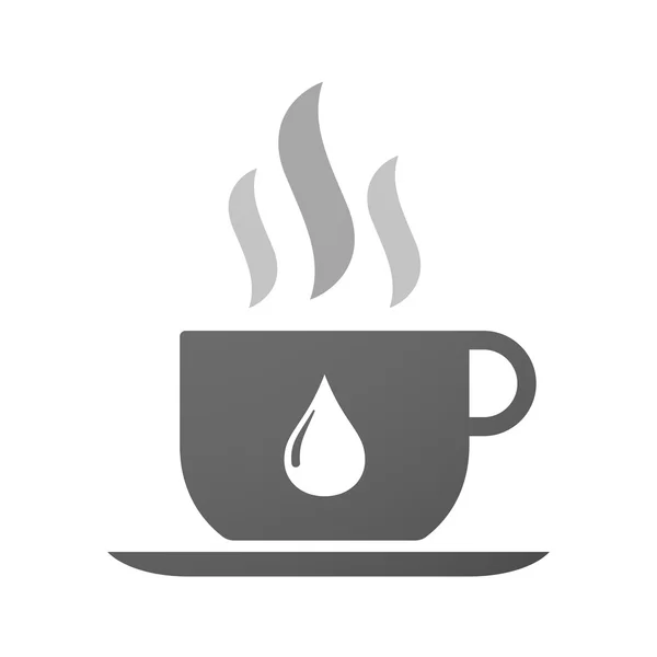 Cup of coffee icon  with a fuel drop — Stock Vector