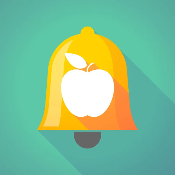 Icona campana con mela — Vettoriale Stock
