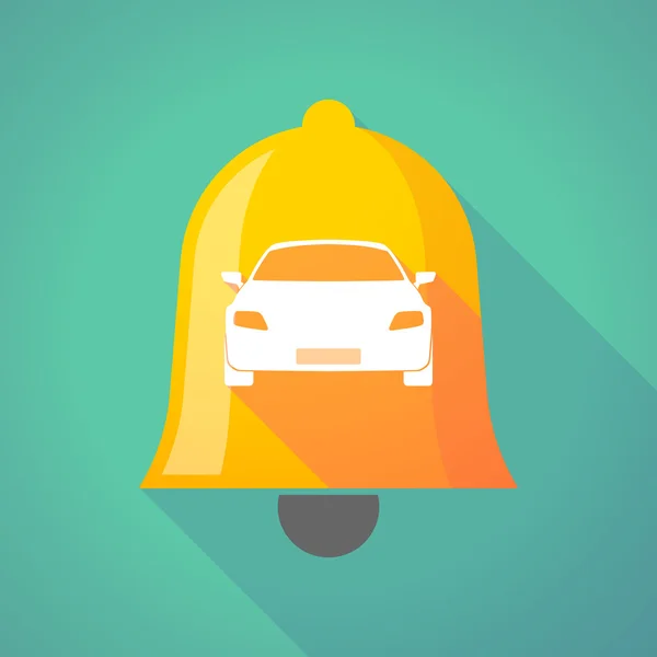 Bell icon with a car — Stock Vector