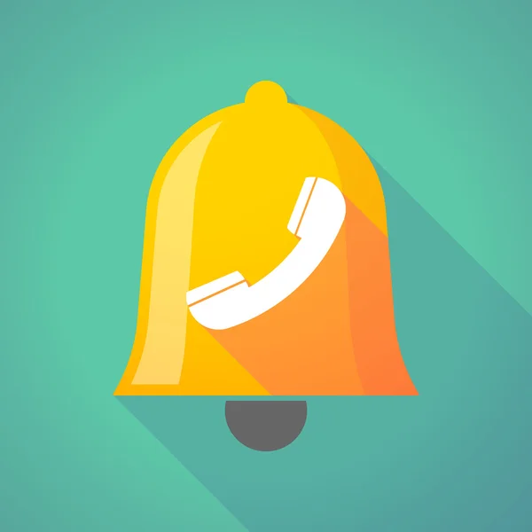 Bell icon with a phone — Stock Vector