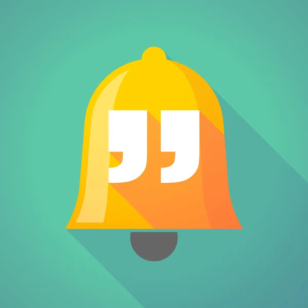 Bell icon with  quotes — Stock Vector