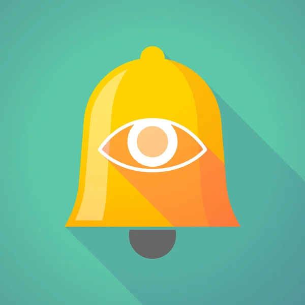 Bell icon with an eye — Stock Vector