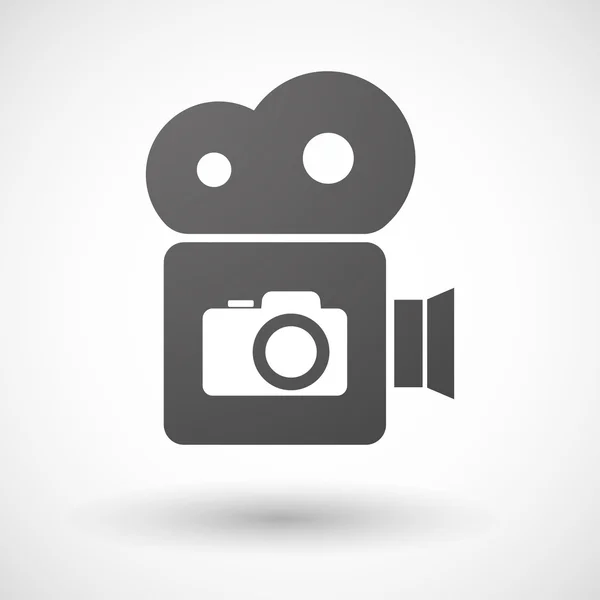 Cinema camera icon with a photo camera — Stock Vector