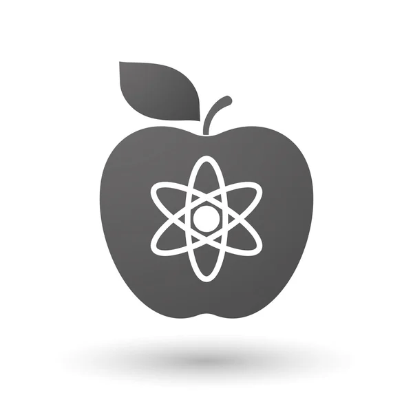 Apple icon with an atom — Stock Vector