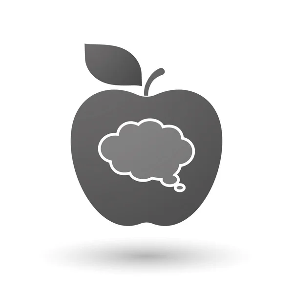Bir çizgi roman bulut balon ile elma simgesi — Stok Vektör