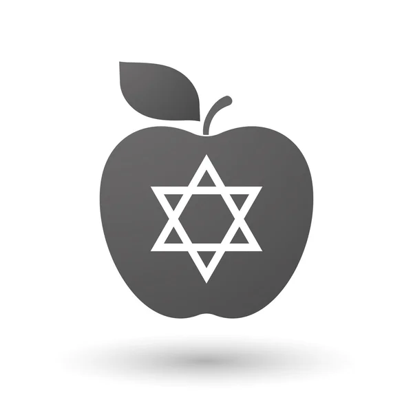 Иконка Apple со звездой Дэвида — стоковый вектор