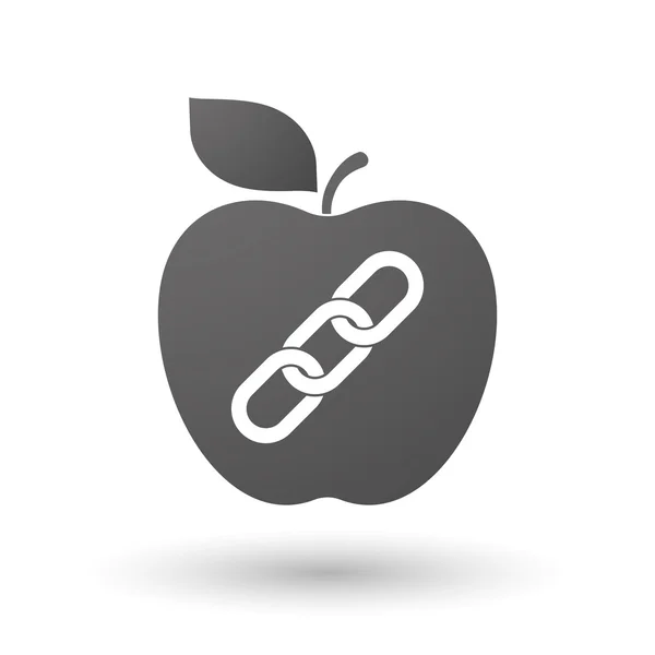 Apple-ikonen med en kedja — Stock vektor
