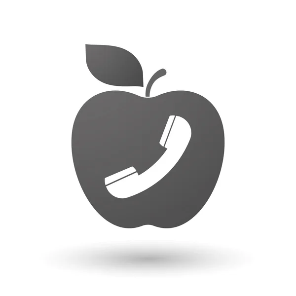 Apple-pictogram met een telefoon — Stockvector