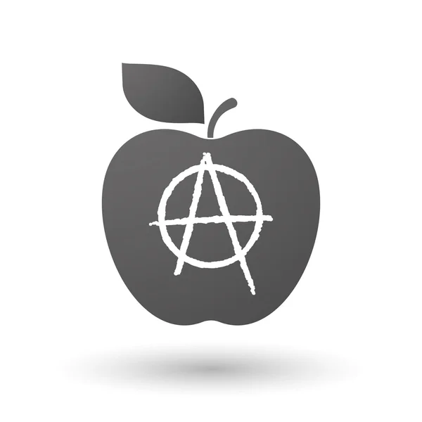 Icono de Apple con un signo de anarquía — Archivo Imágenes Vectoriales