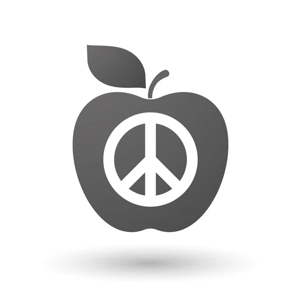 Иконка Apple со знаком мира — стоковый вектор