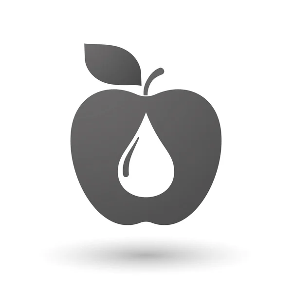 Icône Apple avec une baisse de carburant — Image vectorielle