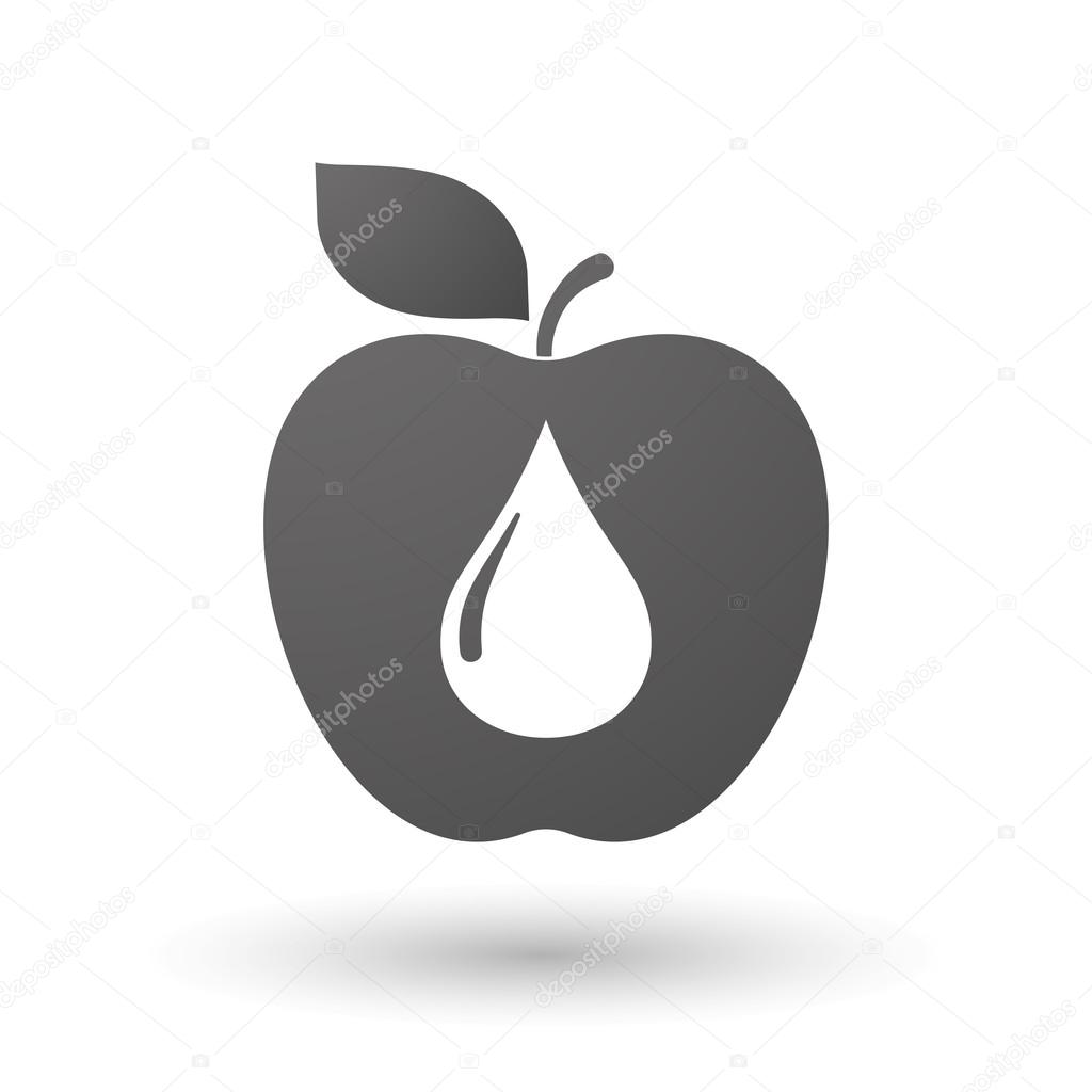 Apple icon with a fuel drop