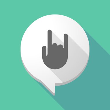 Uzun gölge çizgi roman balon bir sallanan el ile