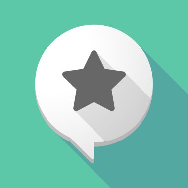 Uzun gölge çizgi roman balon bir yıldız