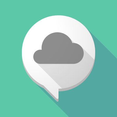 Uzun gölge çizgi roman balon bir bulut ile