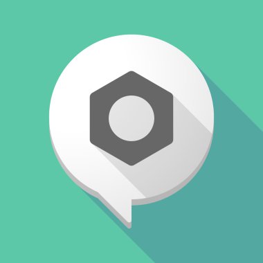 Uzun gölge çizgi roman balon bir somun