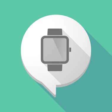 Akıllı saat takan uzun gölge çizgi roman balon