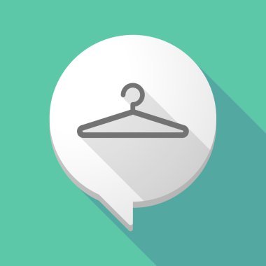 Uzun gölge çizgi roman balon bir askı ile