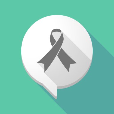 Uzun gölge çizgi roman balon bir farkındalık şerit ile