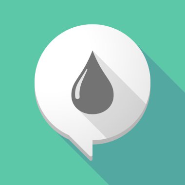 Uzun gölge çizgi roman balon bir yakıt damla