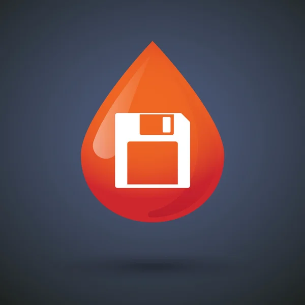 Ikona kropla krwi z dyskietki — Wektor stockowy