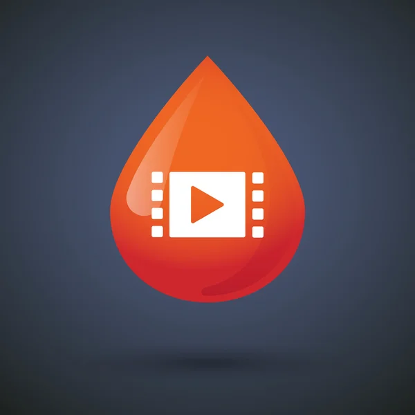 Bloed daling pictogram met een multimedia teken — Stockvector