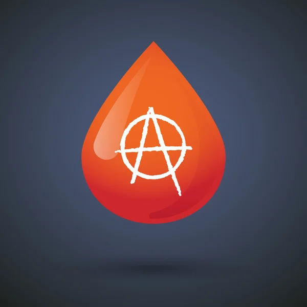 Kan bir anarşi işareti simgesiyle bırak — Stok Vektör